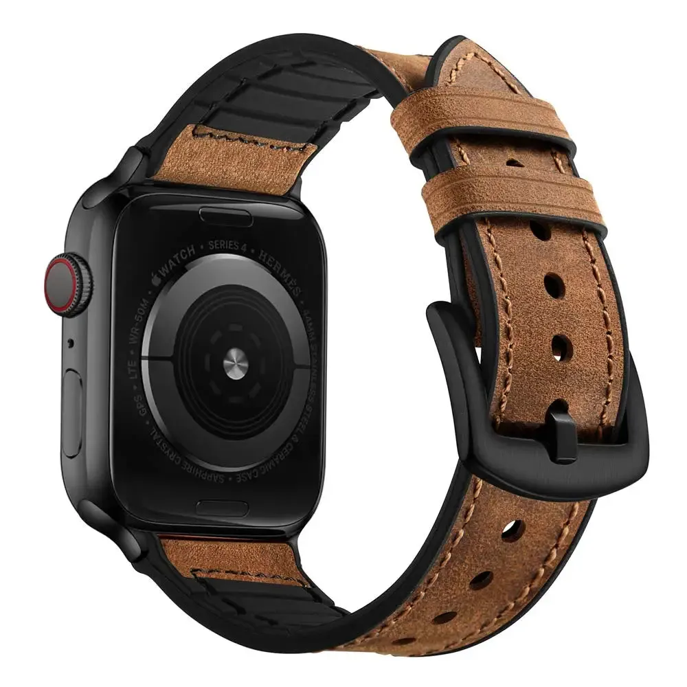 WOODSTONE GENUINE LEATHER IWATCH BAND