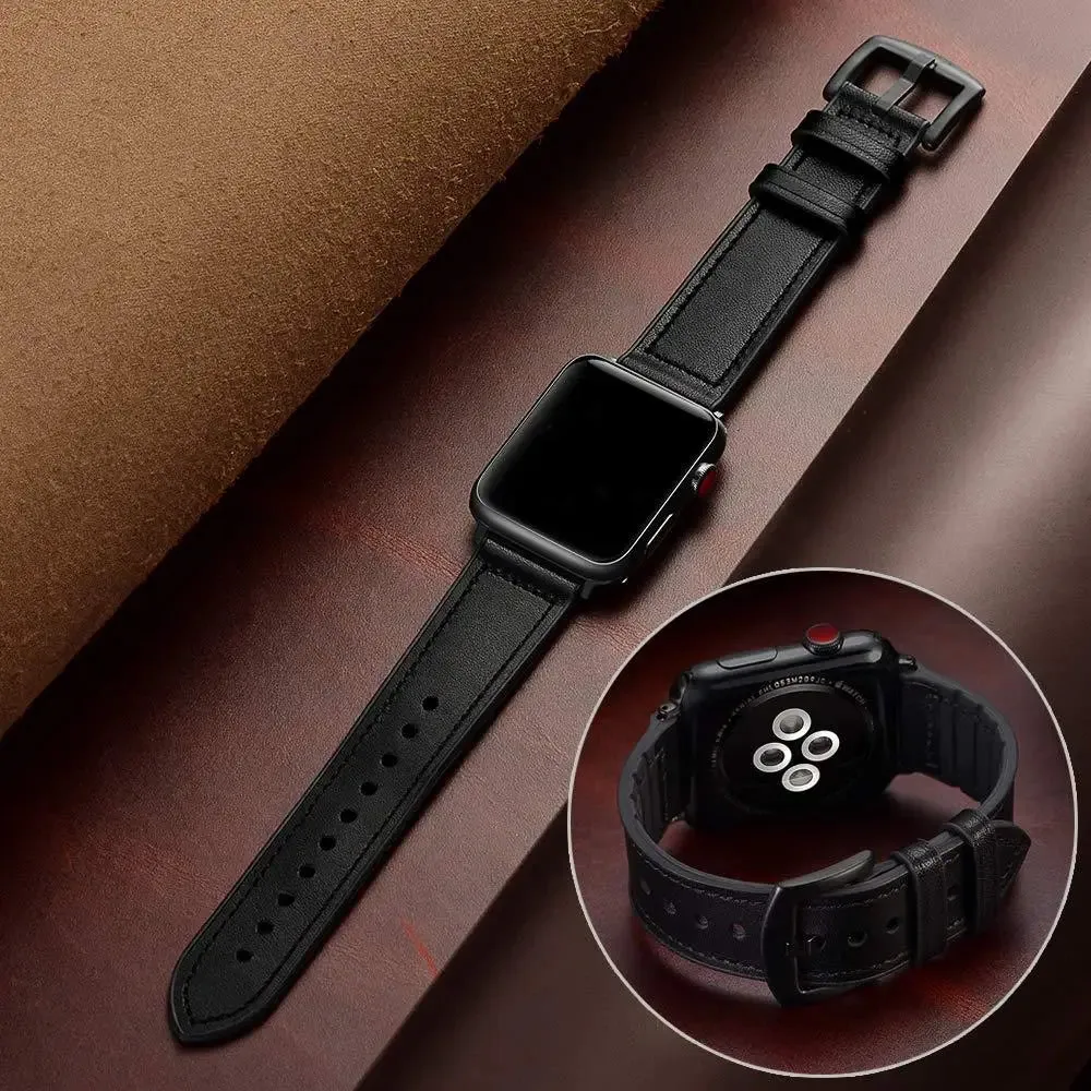 WOODSTONE GENUINE LEATHER IWATCH BAND