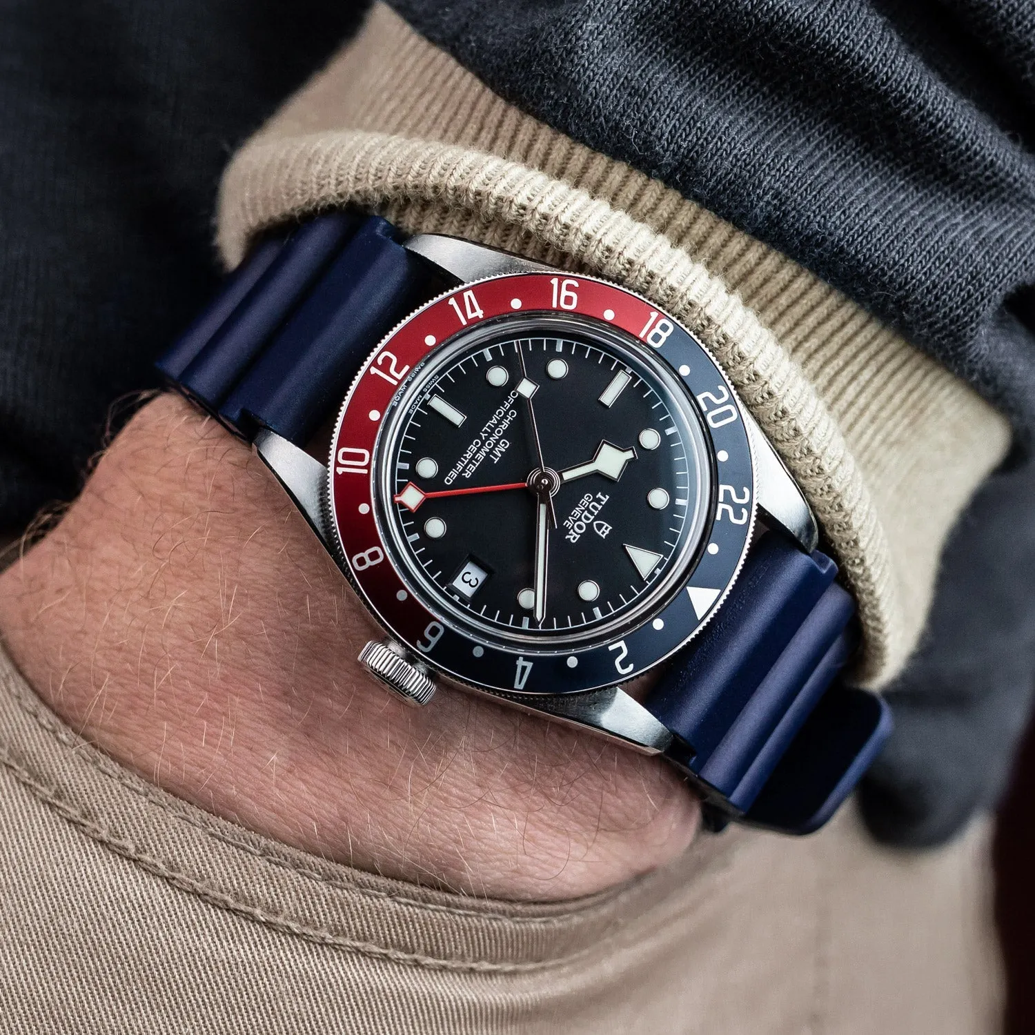 ZULUDIVER 285 Italian Rubber Diver's Watch Strap - Orange